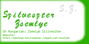 szilveszter zsemlye business card